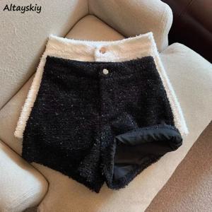 Hotsweet 반바지 여성 섹시 스키니 Y2k 옷 높은 허리 유럽 streetwear 패션 바지 멋진 두꺼운 버튼 플라이 넓은 다리 새로운