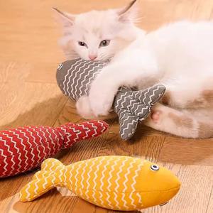 MADDEN 고양이 물고기 장난감 고양이 Scratcher Catnip 장난감 대화 형 시뮬레이션 물고기 고양이 민트 Fidget 장난감 고양이 새끼 고양이를위한 장난감을 채우다