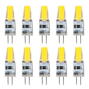 10 개/갑 디 밍이 가능한 미니 G4 LED COB 램프 6W 전구 AC DC 12V 220V 촛불 조명 샹들리에 스포트 라이트에 대 한 30W 40W 할로겐 교체