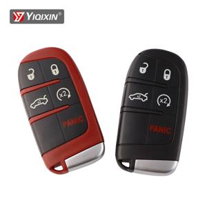 Dodge Dart Ram 1500 Dart Challenger Charger Chrysler 300 For Jeep Keyless 5 버튼 Uncut Blade 용 YIQIXIN 원격 자동차 키 쉘