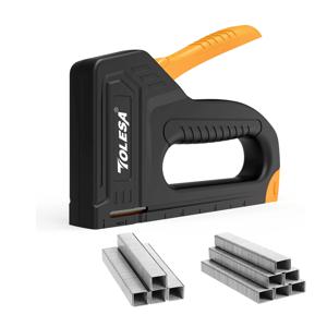 TOLESA 목재 라이트 듀티 가정용 스테이플 건 수동 스테이플러 1200 스테이플이있는 실내 장식 네일 건 홈 장식 목공 도구