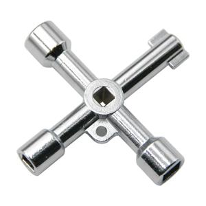 다기능 4-in-1 크로스 휴대용 실버 핸드 드라이버 DIY 소켓 드라이버 헤드 조합