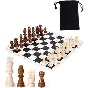 전체 체스맨 나무 체스 세트, 체스 조각 액세서리, 32 개