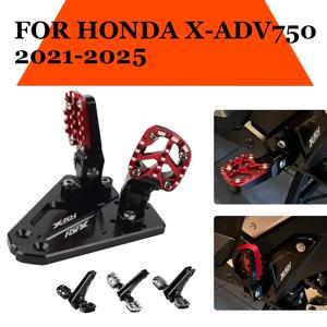 2025 X-ADV 오토바이 CNC 후면 페달 풋 스탠드 접이식 발판 HONDA XADV 750 XADV750 2022 2023 2024 용 승객 FootPegs