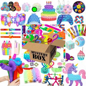 어린이를위한 무작위 미스터리 Fidget 장난감 가방 팩 저렴한 감각 장난감 스트레스 Reliver 자폐증 ADHD 선물 Spinner Fidget Squishy Set