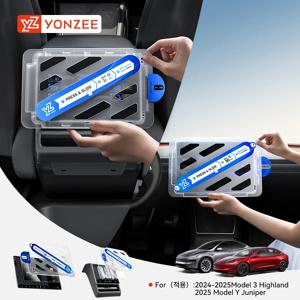 YZ 강화 유리 스크린 프로텍터 테슬라 모델 3/Y 하이랜드 주니퍼 2021-2025 센터 컨트롤 매트 안티 글레어 HD 필름 보호를 위한