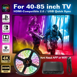주변 TV 백라이트, TV 백라이트 LED 화면 동기화, WS2811 Led 스트립 조명, 원키 빠른 동기화 게임 조명, TV 40-85용