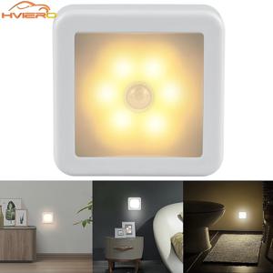 모션 제어 인체 센서 LED 야간 조명 스마트 배터리 작동 WC 침대 옆 램프 룸 복도 통로 홈 라이트