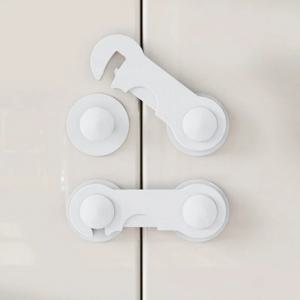 다기능 보안 보호 잠금 아기 안전 캐비닛 서랍 도어 버클 홈 화이트 화장실 냉장고 잠금 3pcs/5pcs