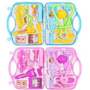 소아과 의사, 극장 장난감, 휴대용 약 상자 세트, 청진기, 소녀 및 소년을 위한 주사