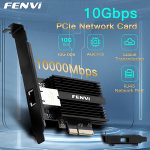 FENVI 10Gbps PCIE-RJ45 네트워크 카드 Marvell AQC113 기가비트 이더넷 PCI Express LAN 어댑터 10000Mbps PC 데스크탑 Win10/11
