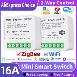 미니 스마트 스위치 eWeLink 앱, 스마트 홈 자동화, 와이파이 지그비 차단기, 릴레이 모듈, 앨리스, 알렉사, 구글, Sber와 작동, 16A