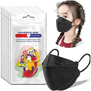 다색 어린이 마스크, 어린이 부직포 보호 마스크, 통기성 3D 디자인 일회용 마스크, 4 L 레이어, 10, 20, 30, 50, 100pc