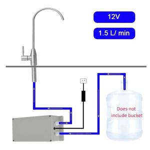 전기 수도꼭지 물 펌프, 자동 흡입 펌프, 캐러밴 주방용 전기 물 펌프, 12V, 1.5L/min