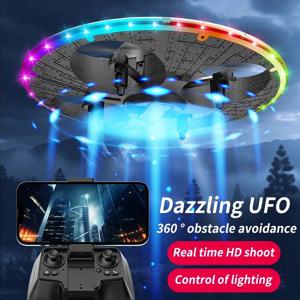 샤오미 장애물 회피 리모컨 눈부신 외계인 UFO 조명 제어 가능 HD 카메라 장난감 항공기
