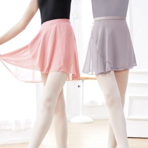여성 댄스 스커트 레이스 업 시폰 발레 스커트 소녀 레오타드 스커트 발레 연습 댄스 미니 스커트 비치웨어 커버 업