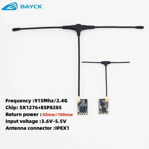 BAYCK ELRS 915MHz / 2.4GHz NANO ExpressLRS 수신기(T형 안테나 포함) RC FPV 횡단 드론 부품용 Wifi 업그레이드 지원