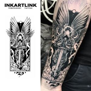 천사는 임시 문신을 제공하고 15일 동안 지속됩니다. 신기술 매직 방수 반영구적 스티커입니다.