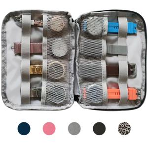 남성 여성을위한 방수 휴대용 상자 시계 홀더 주최자 스토리지 애플 시계 스트랩 스토리지 박스 시계에 대한 스마트 시계 상자