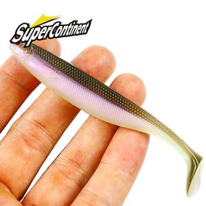새로운 Supercontinent ShadTeez T-tail 50mm 70mm 100mm 파이크 Zander 프레데터 낚시 3d 눈 소프트 루어 낚시 미끼