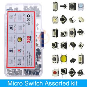 자동차 원격 제어 키 버튼 터치 마이크로 스위치 DIY 마이크로 스위치 모듬 푸시 버튼 택트 스위치 재설정 미니 리프 스위치