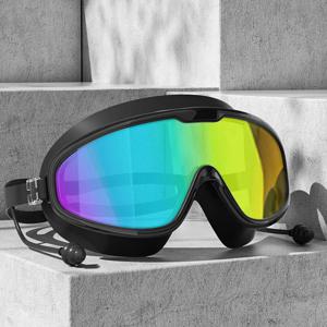 성인용 전기도금 대형 프레임 수영 고글/김서림 방지 및 자외선 방지/안전 광학 렌즈/수영 액세서리