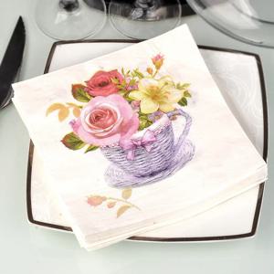 도매 다채로운 냅킨 인쇄 종이 타월 웨딩 냅킨 종이 Placemats 파티 종이 20pcs/pac 2-ply 33*33cm 목재 펄프