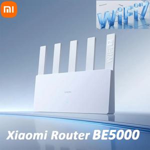 XIAOMI 라우터 BE5000 WiFi 7 5011Mbps 2.4G/2.5GHz 네트워크 포트 512MB 메모리 듀얼 광대역 액세스 네트워크 보안 보호 CN