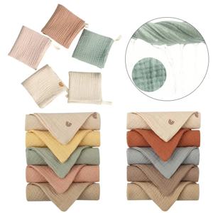 아기 타액 수건, 부드러운 흡수성 거즈 코튼 아기 트림 천, 유치원 손수건, 신생아 수건, 수유 수건, 5 개