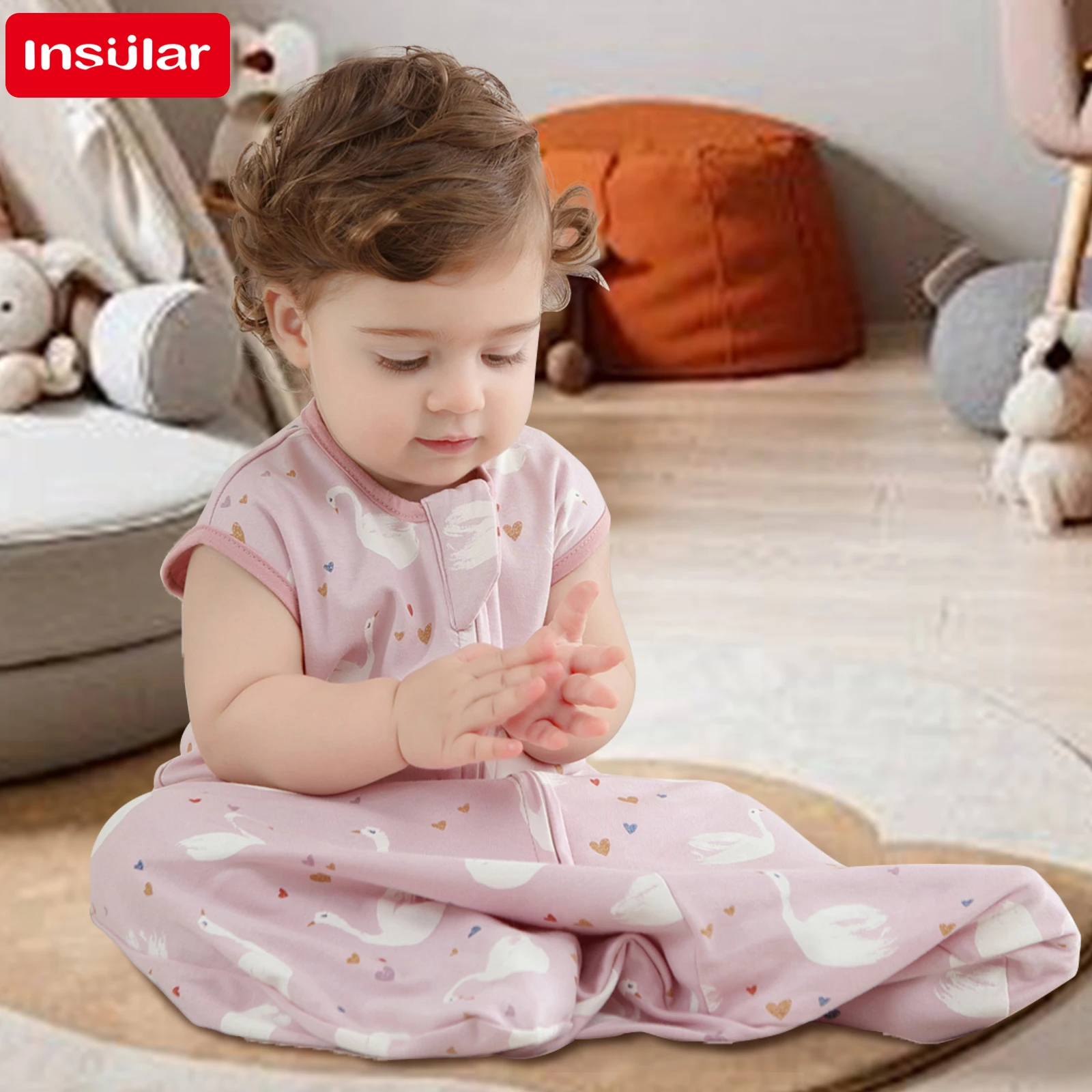 새로운 목화 패브릭 아기 침낭 민소매 조끼 신생아 안티 킥 이불 여름 얇은 양방향 지퍼 아기 침낭