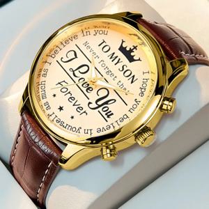 비즈니스 러브 잉글리시 크라운 다이얼 트레드 와이어 스트랩 쿼츠 벨트 시계