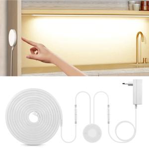 EU 플러그 12V/24V 네온 스트립 1/2/3/5/10M 네온 LED 스트립 터치 및 핸드 스윕 조광기 스위치 홈 주방 장식 조명