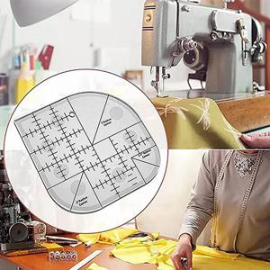 눈금자 아크릴 재봉 이불, 곡선 코너 커터, 눈금자 바느질 패치워크 눈금자, 바느질 템플릿 패치워크 도구, DIY 바느질 용품