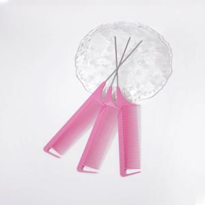 비늘이 있는 3 개의 금속 바늘 마우스 꼬리 빗, 헤어 스타일링 빗, 헤어 분배, 염색 빗, 실제 헤어 가발용 특수 빗