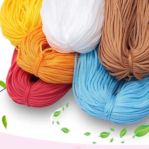 200M 3mm 중공 라인 Macrame 로프 부드러운 손으로 짠 나일론 코드 모자 가방 신발 인형 수공예품 스레드 DIY