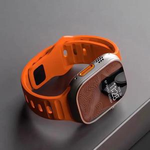 애플 워치 밴드용 실리콘 스포츠 스트랩, 49mm, 45mm, 44mm, 42mm, 40mm, 41mm, 38 코레아 팔찌, iwatch 시리즈 9, 8, 7, 6, 5, 4, 3 se 울트라