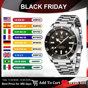 BENYAR 남성용 시계 기계식 자동 시계 BB58 남성용 스포츠 시계 2025 스테인레스 스틸 방수 비즈니스 빛나는 시계