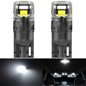 2Pcs Canbus T10 LED W5W LED 전구 오류 없음 자동차 인테리어 트렁크 조명 사이드 마커 번호판 램프 흰색 슈퍼 브라이트