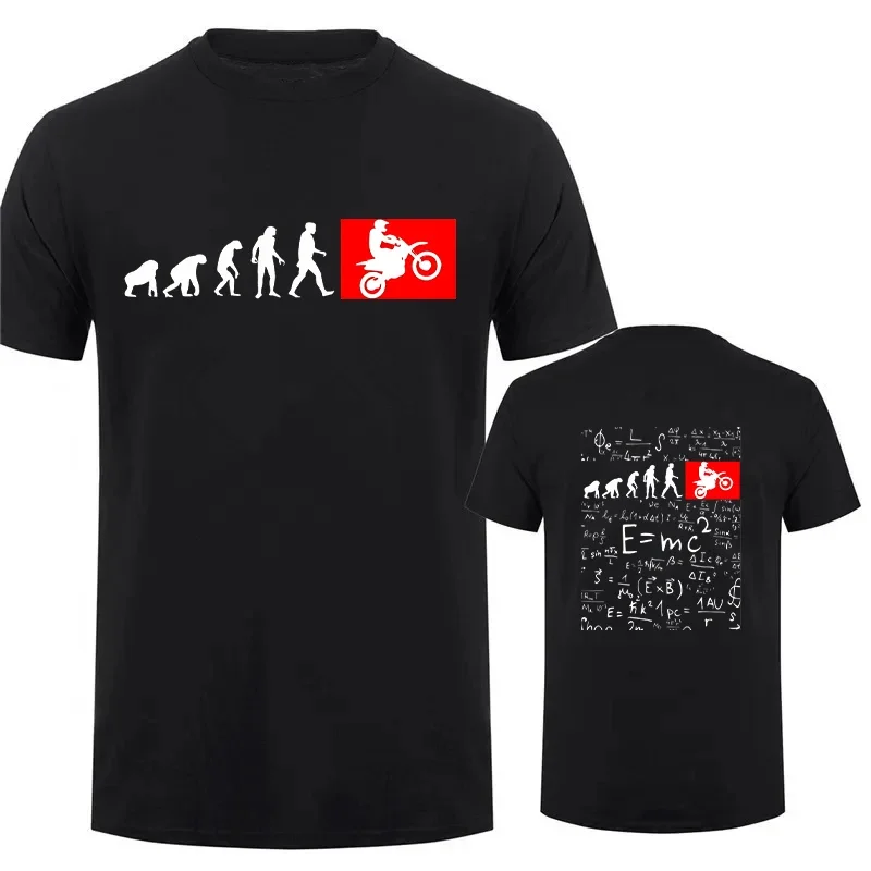 인간의 진화 모토크로스 디자인 남성용 빈티지 티셔츠 Autocycle 오토바이 속도계 맞춤형 프린트 티셔츠 게임 블랙 탑