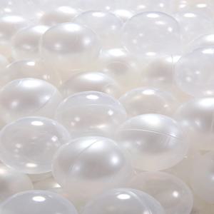 두꺼운 크러시 증거 5.5cm 100pcs 플라스틱 공 구덩이 공 여러 가지 빛깔의 진주 흰색과 투명 어린이 놀이 가방