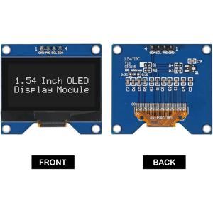 1.54 인치 OLED 모듈 12864 128x64 SSD1309 드라이버 IIC I2C 직렬 인터페이스 Raspberry Pi 4 핀용 자체 발광 디스플레이 보드
