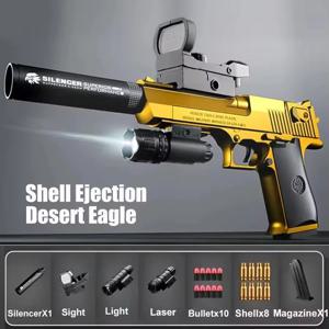 Desert Eagle 쉘 방출 소프트 총알 장난감 총, 에어소프트 권총 폼 발사기, CS 슈팅 게임 무기, 어린이 소년 선물