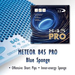 METEOR 845 PRO 블루 스폰지 탁구 고무 빠른 공격 공격적인 짧은 Pips-out 내부 에너지 탁구 스폰지