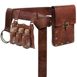 빈티지 벨트 가방 화니 팩 Steampunk 전화 가방 마녀 병 중세 르네상스 코스프레 의상 액세서리