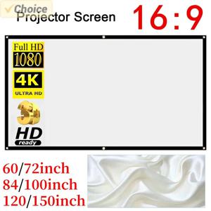 간단한 프로젝터 커튼 홈 세트, 극장 사무실 16:9 HD 디스플레이 프로젝션 스크린, 가정용 침실 액세서리