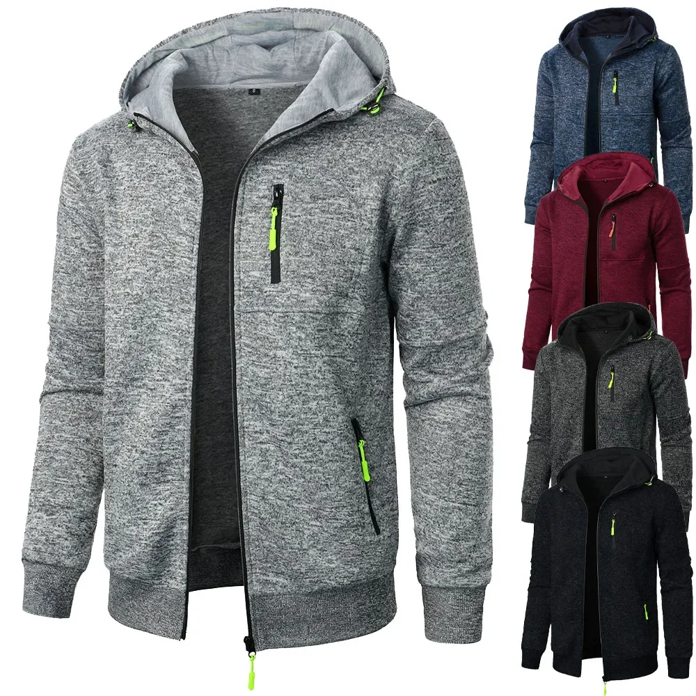 남성용 캐주얼 후드 맨투맨 스웨트 셔츠, 슬림핏 운동복 가을 재킷, 운동복 스트리트웨어 재킷
