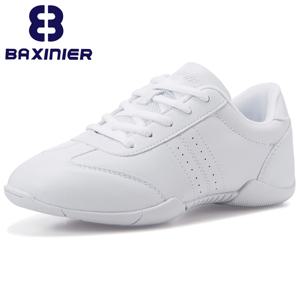 BAXINIER Girls Cheer Shoes 여성용 흰색 치어 리더 댄스 스니커즈 청소년 Shool 운동화 운동 훈련 테니스