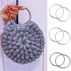 금속 원형 지갑 재봉 프레임, 가방 제작용 DIY 가방 핸들, 7.5 cm, 10cm 교체 하드웨어, 세트당 2 개