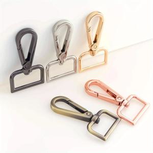 5pcs 금속 회전 스냅 후크 랍스터 매는 밧줄 걸쇠 스트랩 푸시 게이트 DIY 공예 열쇠 고리 쥬얼리 지갑 가방 만들기