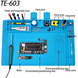 자석 매트 실리콘 작업 매트 납땜 스테이션 매트 내열성 932 ° 전자 전화 노트북 시계 수리를 위한 F 정전기 방지